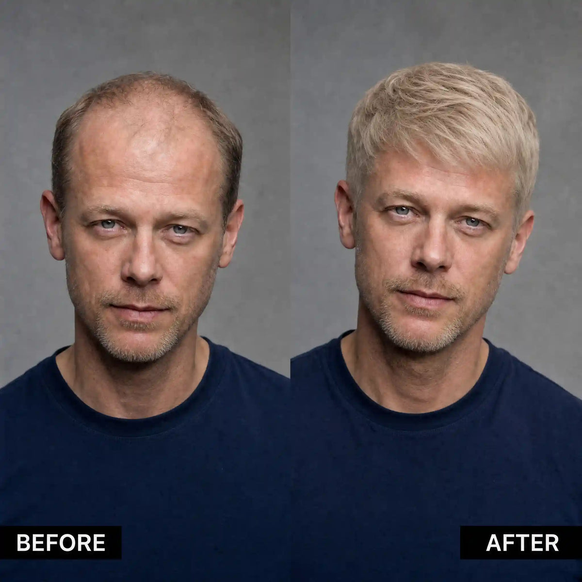 Men’s Wig Hair with French Lace in Body with Skin