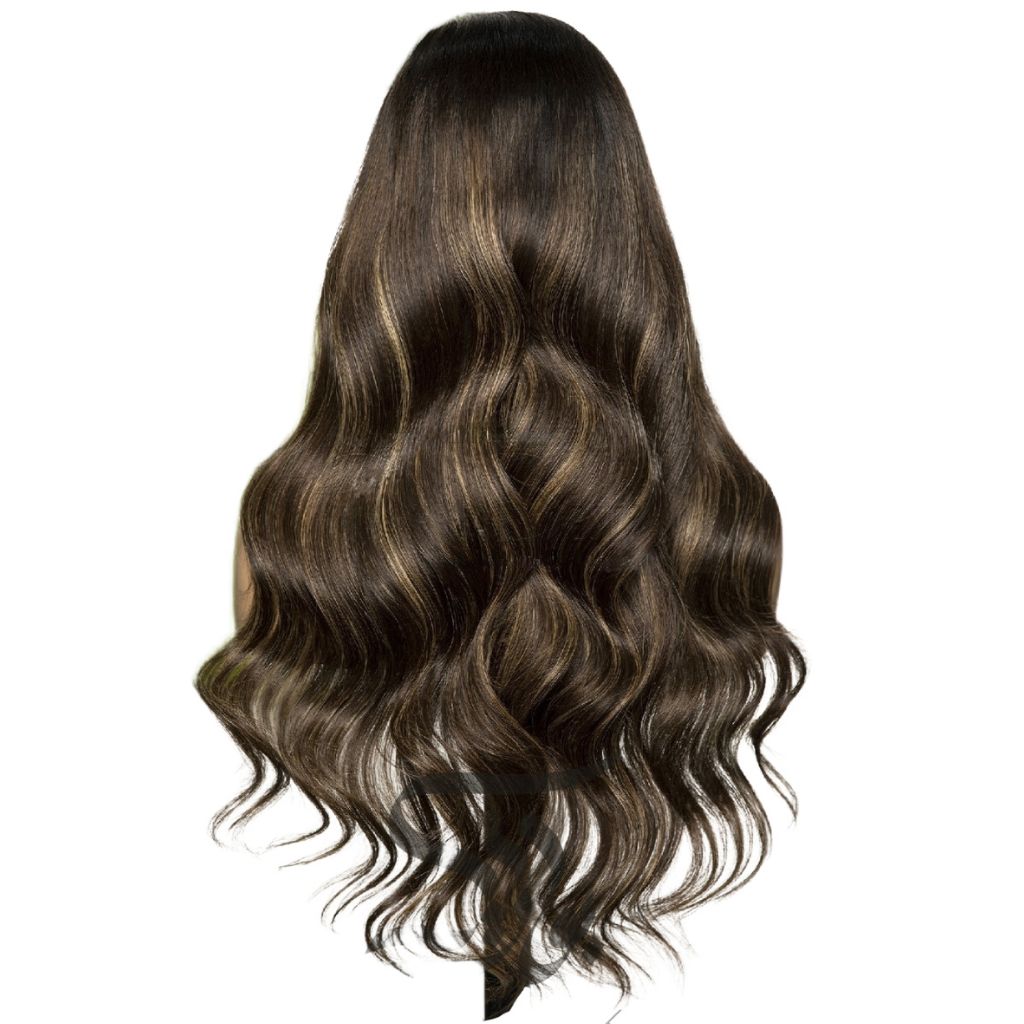 100% Mongolian Remy hair wig Glueless Swiss Lace
