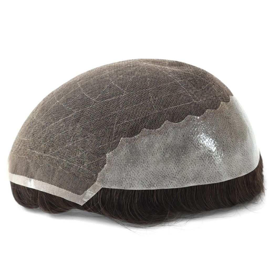 Men’s Wig Hair with French Lace in Body with Skin