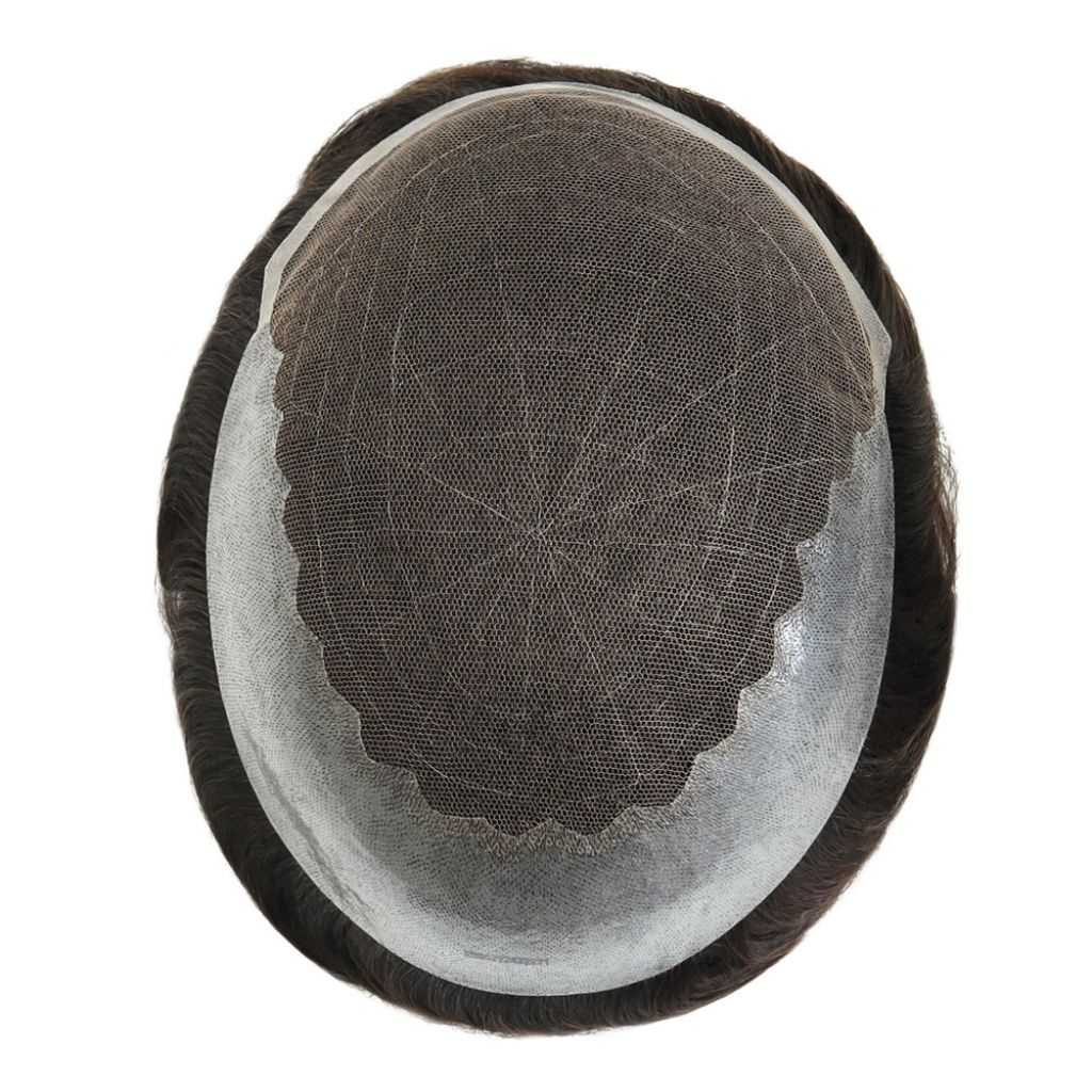 Men’s Wig Hair with French Lace in Body with Skin