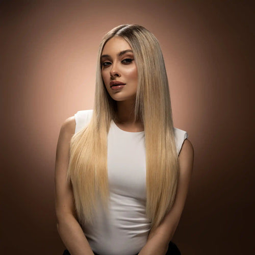 وصلات شعر طبيعي اومبري بالكيراتين في الرياض