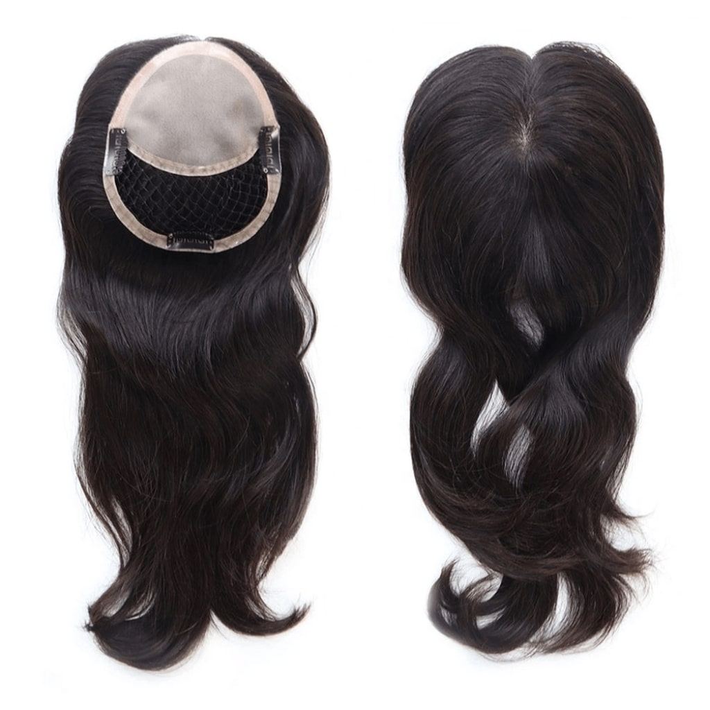 Pull-Through Hair Topper – 100% Remy Human Hair for Natural Volume and Coverage